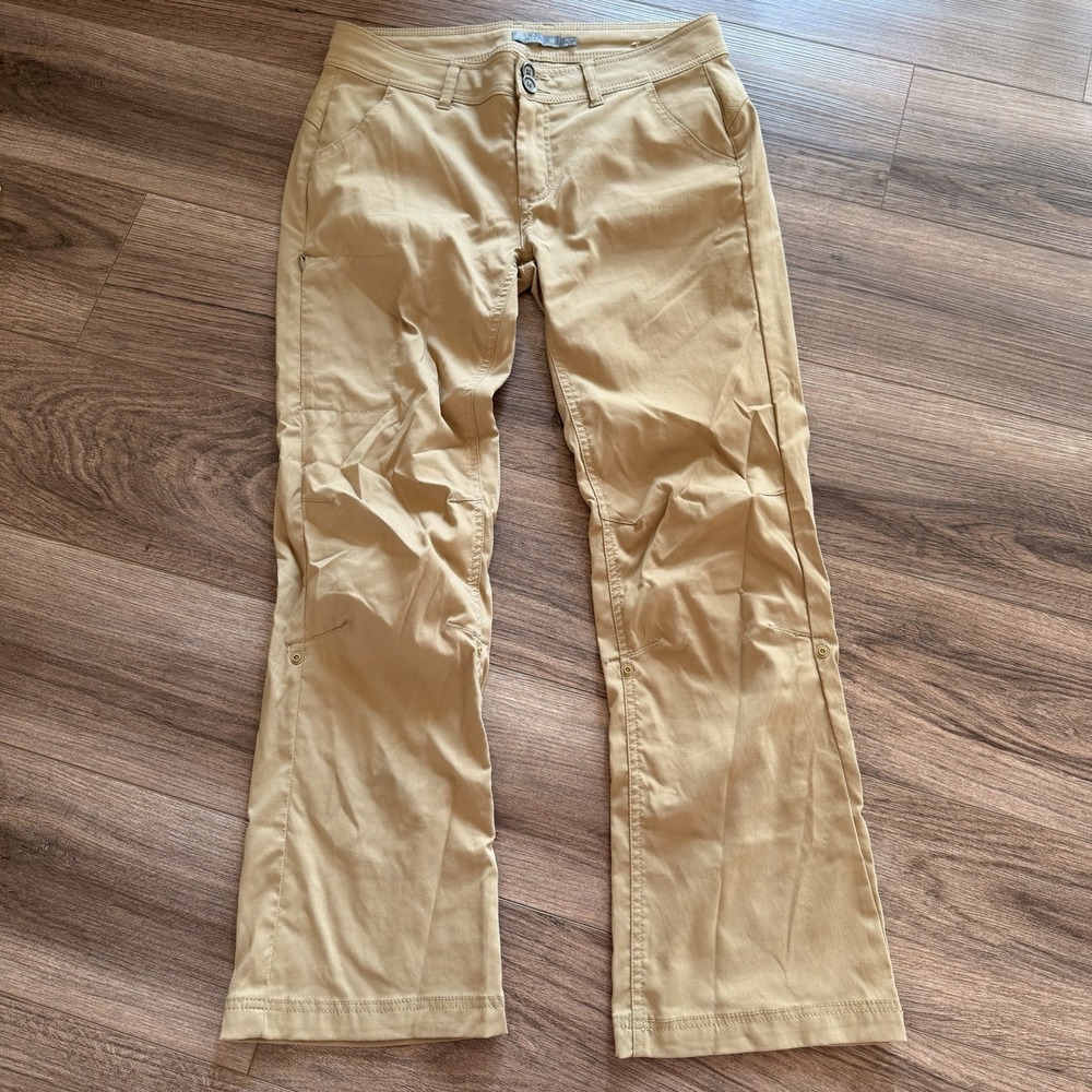 PrAna Womens Pant 10 Short Khaki Hiking Roll Up Convertible
